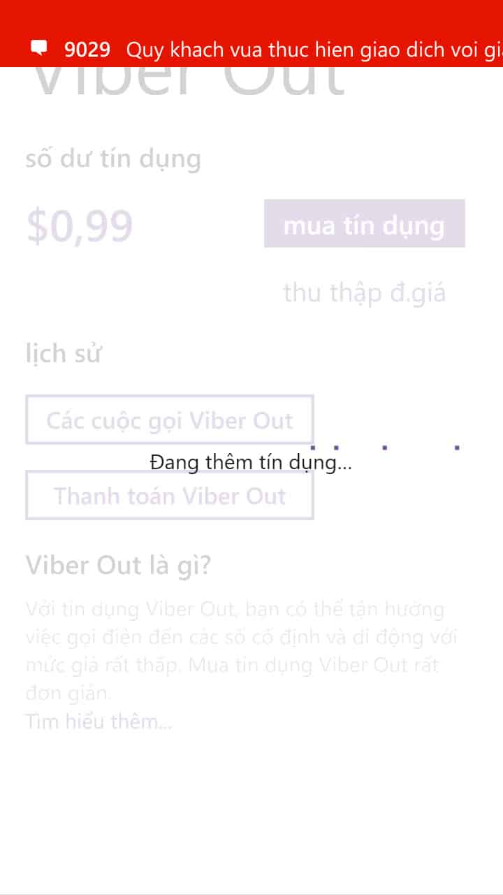 19 - Hướng dẫn cách nạp tiền - mua tín dụng cho Viber Out
