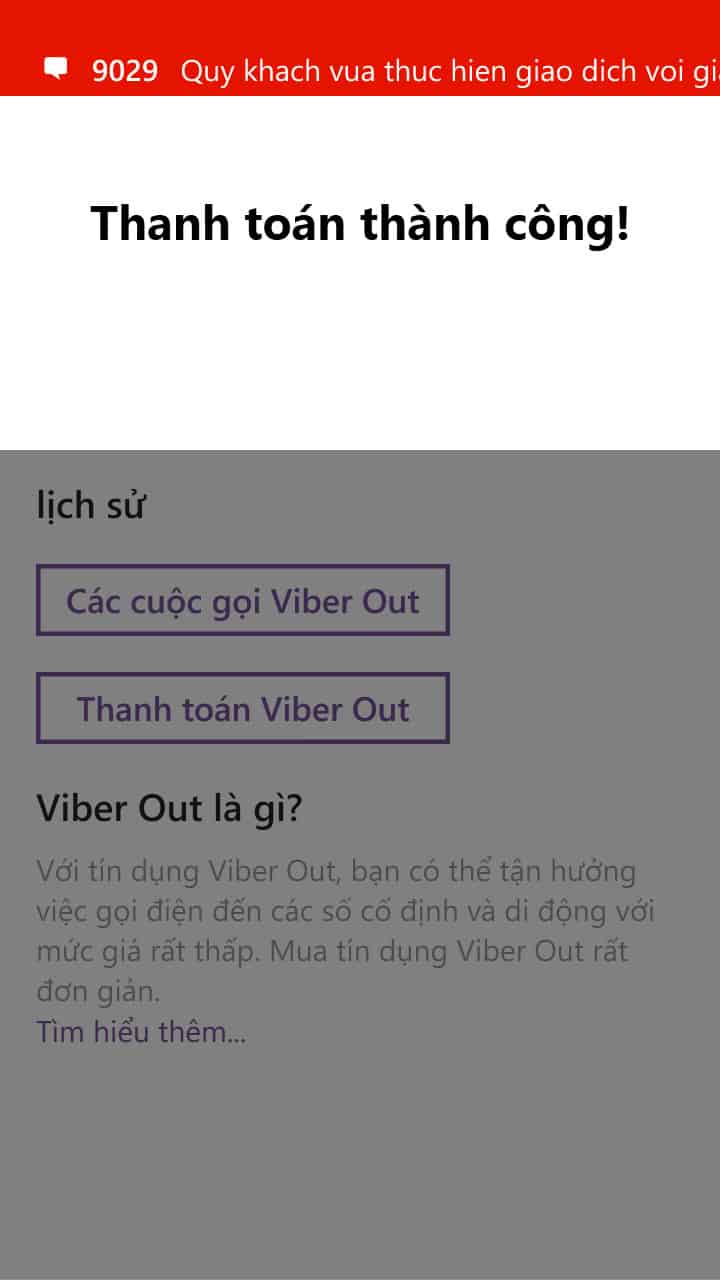 20 - Hướng dẫn cách nạp tiền - mua tín dụng cho Viber Out