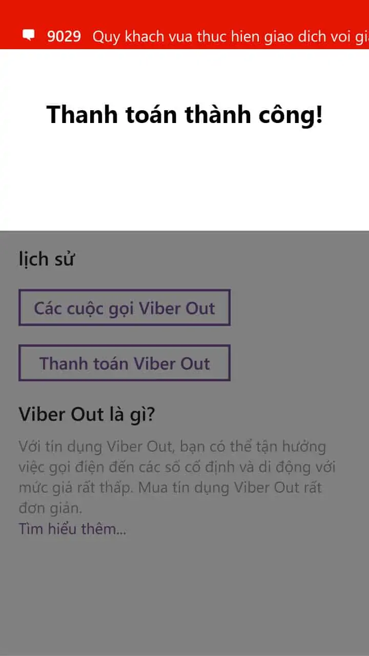 20 - Hướng dẫn cách nạp tiền - mua tín dụng cho Viber Out