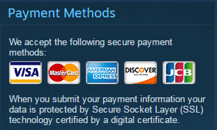 Phương thức thanh toán bằng thẻ thanh toán quốc tế trên Steam