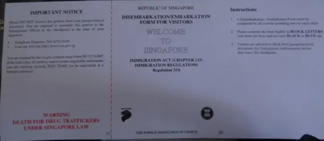 11 - Hướng dẫn điền tờ khai nhập cảnh Singapore cho người Việt Nam