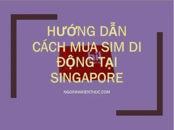 1 - Hướng dẫn mua sim di động tại Singapore cho du khách Việt
